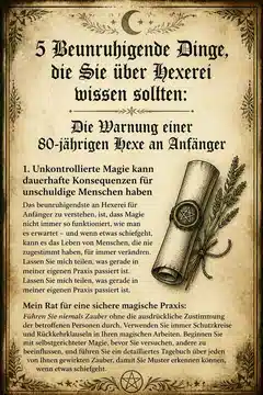5 Beunruhigende Dinge, die Sie über Hexerei wissen sollten: Die Warnung einer 80-jährigen Hexe an Anfänger