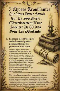 5 Choses Troublantes Que Vous Devez Savoir Sur La Sorcellerie : L'Avertissement D'une Sorcière De 80 Ans Pour Les Débutants
