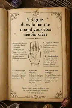 5 Signes dans la paume quand vous êtes née Sorcière