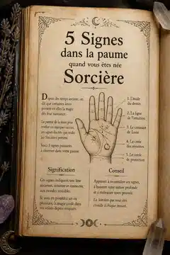 5 Signes dans la paume quand vous êtes née Sorcière