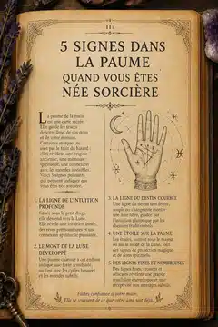 5 Signes dans la paume quand vous êtes née Sorcière