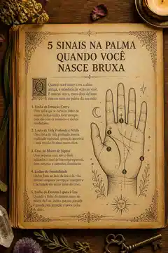 5 Sinais na Palma quando você nasce Bruxa