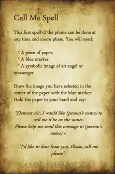 Call Me Now Spell, Phone Spell To Make Him Call You