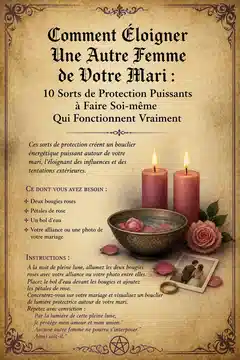 Comment Éloigner Une Autre Femme de Votre Mari : 10 Sorts de Protection Puissants à Faire Soi-même Qui Fonctionnent Vraiment
