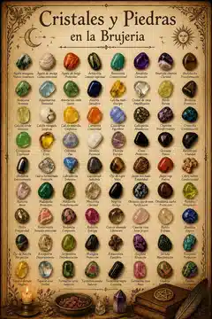 Cristales y Piedras en la Brujería
