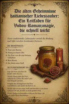 Die alten Geheimnisse haitianischer Liebeszauber: Ein Leitfäden für Vodou-Romanzmagie, die schnell wirkt