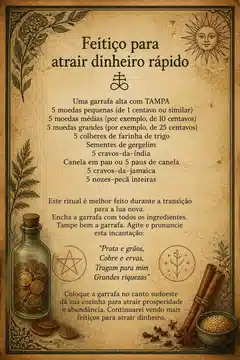Feitiço para atrair dinheiro rápido