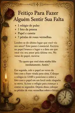 Feitiço Para Fazer Alguém Sentir Sua Falta
