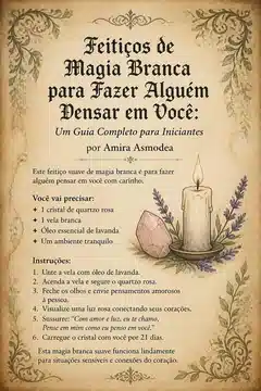 Feitiços de Magia Branca para Fazer Alguém Pensar em Você: Um Guia Completo para Iniciantes por Amira Asmodea