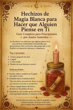 Hechizos de Magia Blanca para Hacer que Alguien Piense en Ti: Guía Completa para Principiantes por Amira Asmodea