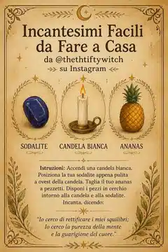 Incantesimi Facili da Fare a Casa da @thethtiftywitch su Instagram