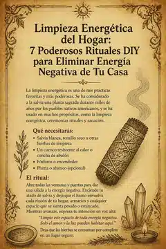 Limpieza Energética del Hogar: 7 Poderosos Rituales DIY para Eliminar Energía Negativa de Tu Casa Limpieza Energética del Hogar: 7 Poderosos Rituales DIY para Eliminar Energía Negativa de Tu Casa