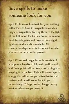 Love Spells to Make Someone Look for You