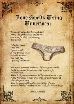 Love Spells Using Underwear