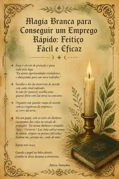 Magia Branca para Conseguir um Emprego Rápido: Feitiço Fácil e Eficaz
