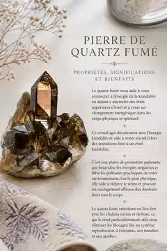 Pierre de Quartz Fumé, Propriétés, Significations et Bienfaits