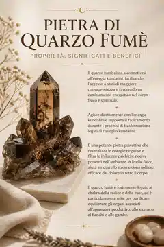 Pietra di Quarzo Fumè, Proprietà, Significati e Benefici