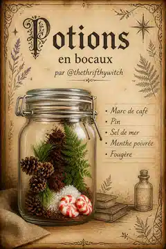 Potions en bocaux par @thethrifthywitch