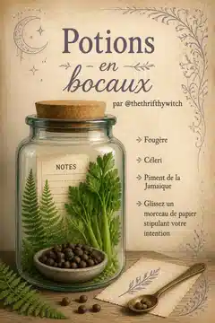 Potions en bocaux par @thethrifthywitch