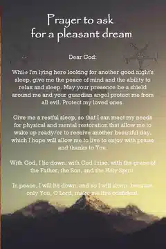 Prayers To Get Sweet Dreams