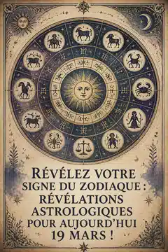 Révélez votre signe du zodiaque : révélations astrologiques pour aujourd'hui 19 mars !