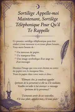 Sortilège Appelle-moi Maintenant, Sortilège Téléphonique Pour Qu'il Te Rappelle