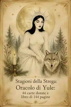 Stagioni della Strega: Oracolo di Yule: 44 carte dorate e libro di 144 pagine