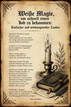 Weiße Magie, um schnell einen Job zu bekommen: Einfacher und wirkungsvoller Zauber