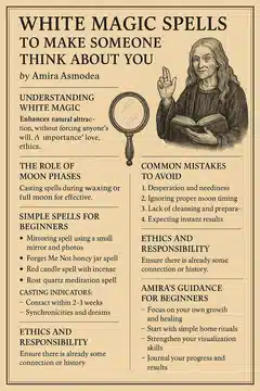 White Magic Spells to Make Someone Think About You: A Complete Beginner's Guide by Amira Asmodea