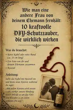 Wie man eine andere Frau von deinem Ehemann fernhält: 10 kraftvolle DIY-Schutzzauber, die wirklich wirken
