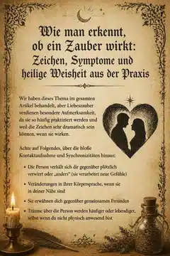 Wie man erkennt, ob ein Zauber wirkt: Zeichen, Symptome und heilige Weisheit aus der Praxis