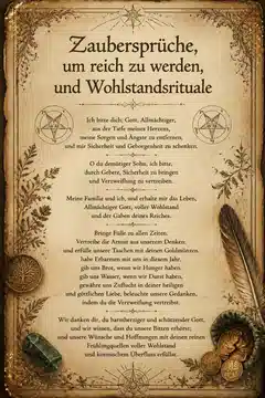 Zaubersprüche, um reich zu werden, und Wohlstandsrituale